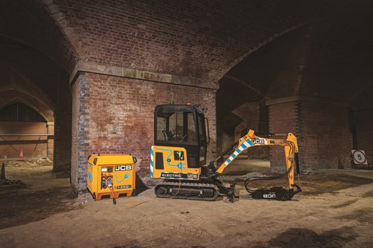 19C-1E mini excavator with cab application image