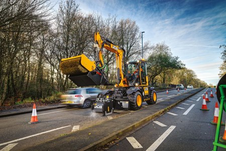 The JCB PotholePro at work in Stoke-on-Trent