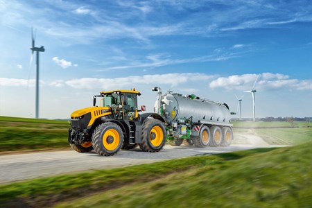 Fastrac iCON in an agricultural setting, beacon