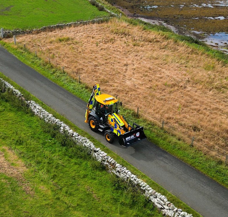 Customer – Police Scotland and Scottish Plant Operators Association 
Facebook - @PoliceScotland & SPOAofficial
Instagram - @PoliceScotland 

Location – Scotland 

Copy Examples –
Machine on a mission. A #JCB 3CX backhoe loader in custom police livery from @scotjcb in collaboration with @PoliceScotland and @SPOAofficial, to raise awareness for plant and fuel theft around Scotland. 
Public service announcement. A #JCB 3CX backhoe loader in custom police livery from @ScotJCB in collaboration with @PoliceScotland and SPOA The Scottish Plant Operators Association, to raise awareness for plant and fuel theft around Scotland. 
A cause for construction. A #JCB 3CX backhoe loader in custom police livery from @ScotJCB in collaboration with @PoliceScotland and @SPOAplant, to raise awareness for plant and fuel theft around Scotland. 
Spreading the word, far and wide. A #JCB 3CX backhoe loader in custom police livery from @Scot JCB Ltd in collaboration with @Police Scotland and SPOA The Scottish Plant Operators Association, to raise awareness for plant and fuel theft around Scotland. 