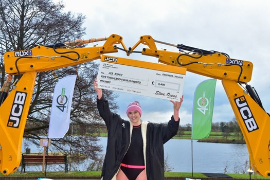 JCB Employee Cold Water Swim NSPCC Fundraiser News