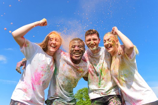 JCB colour run promotion